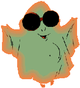 blinking ghost with sunglasses
